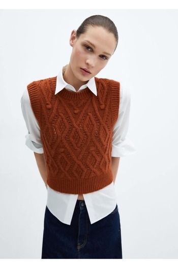 MANGO Woman Thick knitted vest