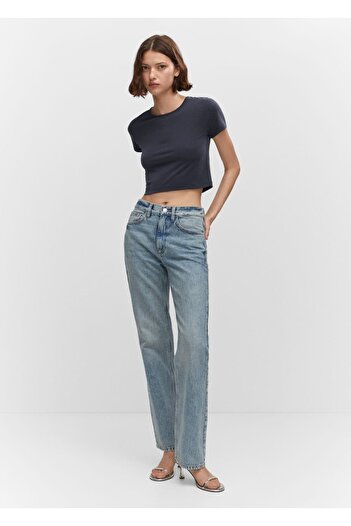 MANGO Woman Tricou modal scurt