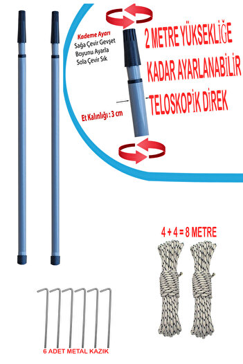 Nurnivus Tent Plus Araç Kamp Çadırı Tente Gölgelik Katlanır Çok Amaçlı Araç üstü Branda Piknik Plaj Çadırı