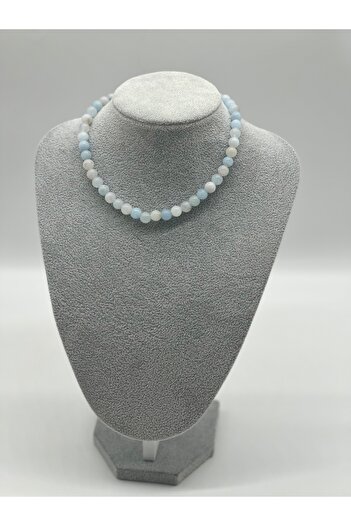 Hobimos Aquamarine Natural Stone Necklace