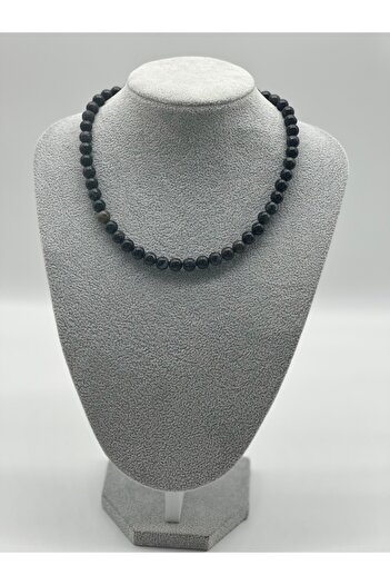 Hobimos Black Tourmaline Natural Stone Necklace