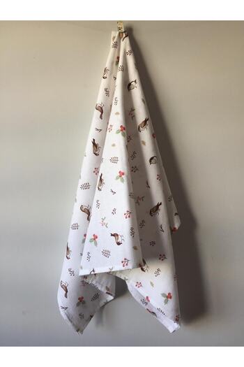 runbaby 100X75 cm 100% Cotton Muslin Fabric Baby Cover & Blanket - Bird