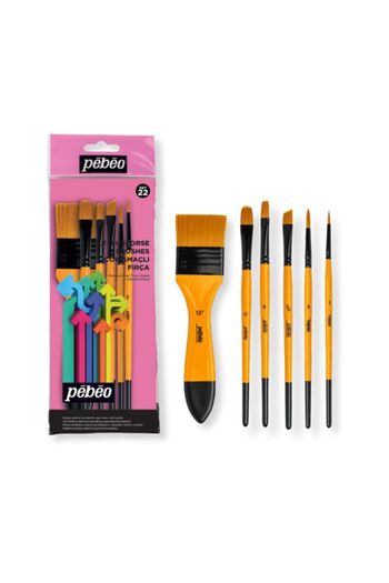 Pebeo Yağlı Boya Akrilik Fırça Seti 6 Lı Set-22