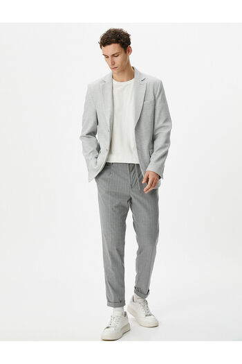 Koton Blazer Jacket Slim Fit Buttoned with Pocket Detail