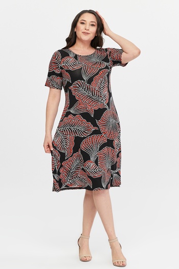Alesia Viscose Floral Patterned Short Sleeve Dress