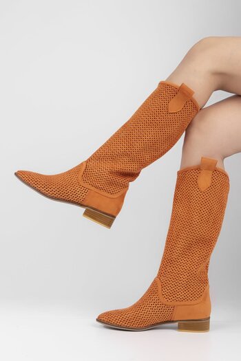 Tibu Ayakkabı Alex Long Summer Boots - Πορτοκαλί