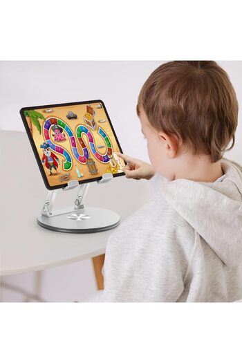 Fogy Βάση iPad από αλουμίνιο 12 ιντσών - Ρυθμιζόμενο ύψος 360 °   Περιστρεφόμενη και σταθερή βάση για tablet