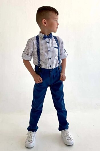 Terry Boy's Oxford Shirt with Bow Tie 4-8 YEARS