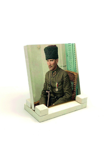 Sadrazam Ataturk Printed Natural Stone Desktop 10x10 Krt-104