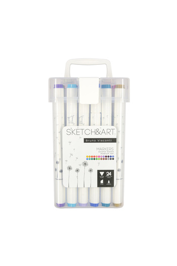 Bruno Visconti Double Sided Sketch and Art Marker Pen Set - 24 Pieces