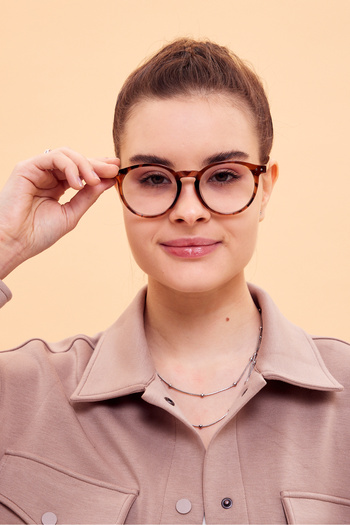 Nilu Moda Blue Light Protected Leopard Frame Round Screen And Reading Glasses