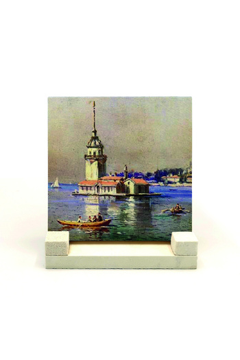 Sadrazam Maiden's Tower Printed Natural Stone Desktop 10x10 Krt-17
