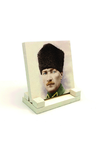 Sadrazam Ataturk Printed Natural Stone Desktop 10x10 Krt-103