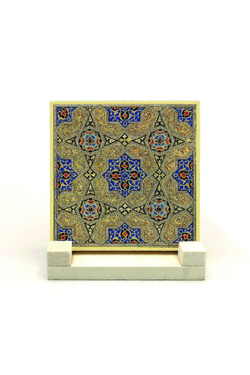 Sadrazam Friday Mosque Chinese Iranian Printed Natural Stone Desktop 10x10 Kd-61