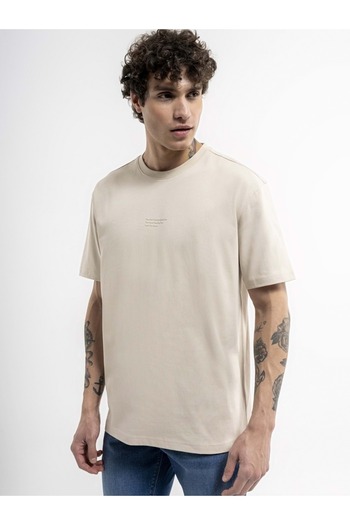 Loft LF2034833 Loose Fit Men's T-shirt K.kol - STONE COLOR - S - ST07256-STONE COLOR-S