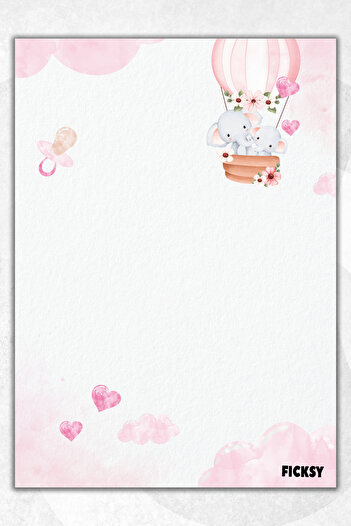 Ficksy Cute Elephant Note Paper - A5 Size - 50 Sheets - Notepad - Memopad - Memo Pad - To Do List
