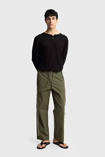 GIESTO SIDE EMBROIDERED POPLIN PANTS