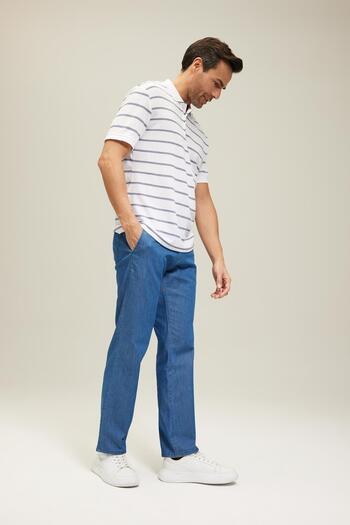 DeFacto Relax Fit Chino Düz Paça Uzun Boy Jean Pantolon Z5952az23sp