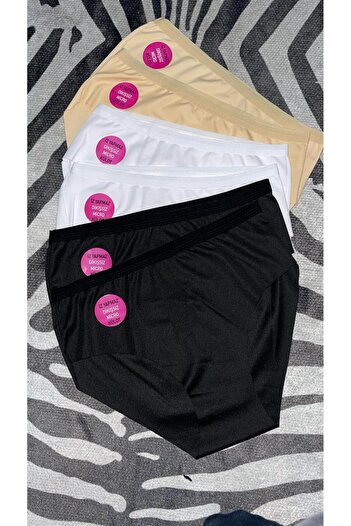 S&D ÇARŞİ Lazer kadın külot dikizşsiz yuksek bel toparlayıcı ız yapmaz 6"lı paket(