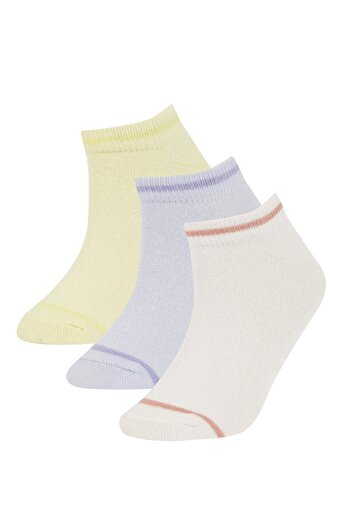 DeFacto Girl's 3-Piece Cotton Booties Socks Z7340a6ns