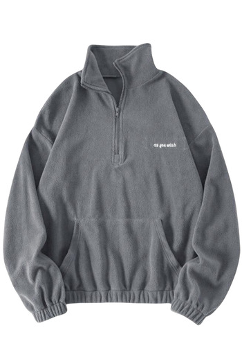 GHASSY CO. Ghassy Co. Γυναικεία φούτερ Fleece με φερμουάρ με τσέπη καγκουρό