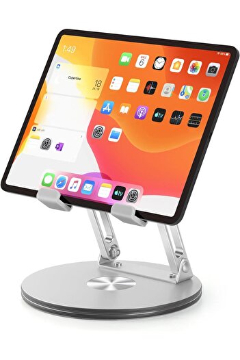 Fogy Βάση iPad από αλουμίνιο 12 ιντσών - Ρυθμιζόμενο ύψος 360 °   Περιστρεφόμενη και σταθερή βάση για tablet