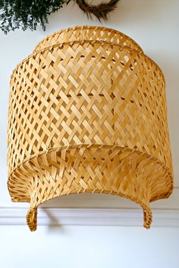 oceanpoint Bambu Aplik Aydınlatma Duvar Aplik İç Mekan İskandinav Tasarım 29 cm