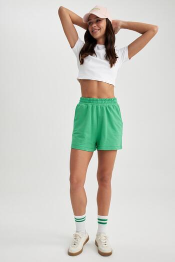 DeFacto Regular Fit Straight Leg Sweatshirt Fabric Shorts Z5071az23sm