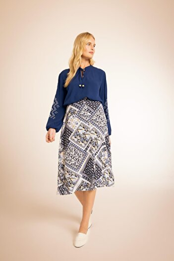 DeFacto A-line Patterned Midi Skirt Z8265az23sm