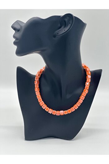 Hobimos Ceramic Women's Cube Necklace