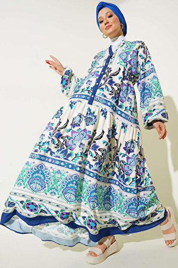 Bigdart 2423 Φόρεμα Hijab με αυθεντικό σχέδιο - Saks