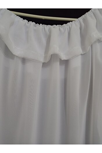 KobalBusiness Lattice tulle-White multi-chiffon organza ribbon detail LXL 164 cm diameter tulle