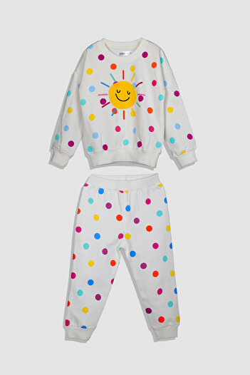 AIKO White Girl's Tracksuit Set ES3