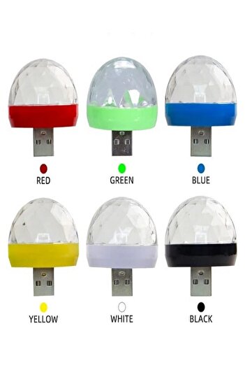 caddeoutlet (1 ALANA 1 BEDAVA ) Usb Disko Topu Müziğe Duyarlı Usb girişli Mini Disko Topu
