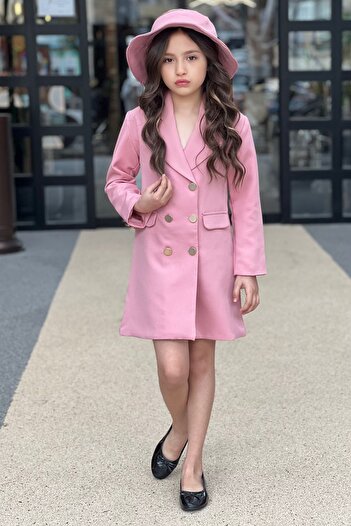 Tarz Çocuk Girl's Hat Style Jacket Dress