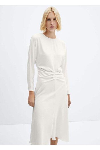 MANGO Woman Flounce Detailed Dress