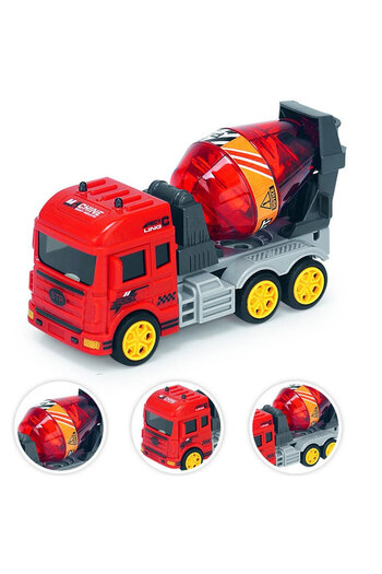 Toyaş Frictional 1:32 Truck Work Vehicles Toys Mixer Truck 12 cm