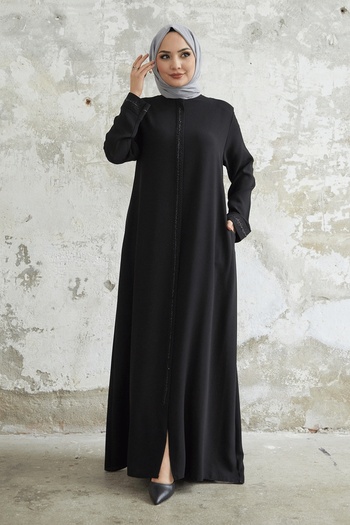 InStyle Boydan Stone Detailed Ferace - Black