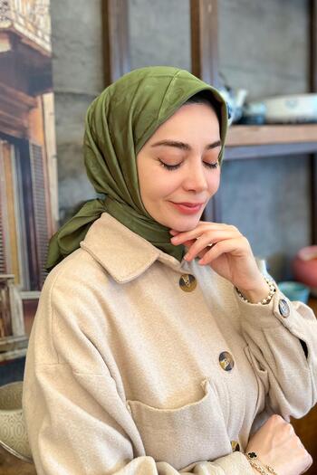 Aker Σειρά Checkers Monogram - Jacquard Khaki Scarf 1070600 -951