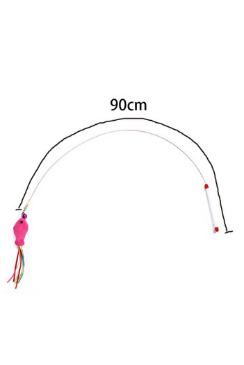 Modo Di Bellezza Rattles Feathered 90 Cm Cat Pet Playing Rod