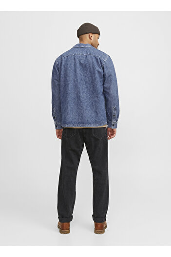 Jack & Jones Relaxed Mavi Erkek Denim Gömlek RDDROB OVERSHIRT DENIM RI 310 NOOS