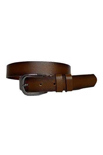 GoDeri Genuine Leather Brown Nickel Buckle Brown Thin Women's Belt 3 Cm=3cm-kdn-35