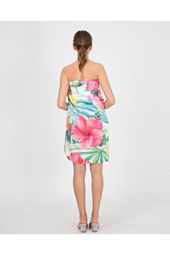 Tight Lady High Quality Digital Print Mixed Pattern Beach Pareo Non-Showing Glossy Fabric - 95cm*145cm