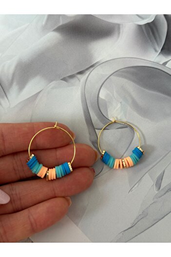 HERCY Colorful Fimo Beaded Mini Hoop Earrings