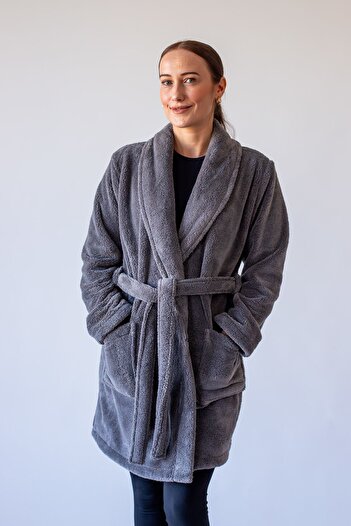 FEELAMORE Wellsoft Plush Şalyaka Unisex Dressing Gown