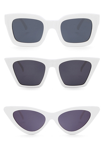 Nilu Moda Unisex White 3 Piece Sunglasses Set
