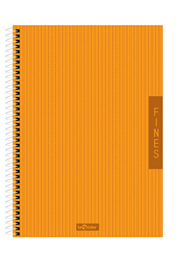 Le Color Fines Office Notebook A4 Spiral Checkered Orange