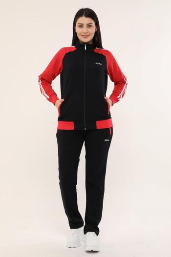 Fantasy Large Size Cotton Stand Collar Tracksuit Set 18307