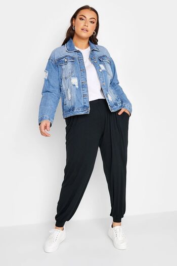 Stil Diva Plus Size Thin Trousers with Elastic Waist and Pockets143299
