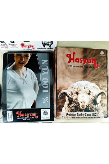 Hasyün kadın %100 yün hasyün kısa kol atlet  ve don  içlik takım yeni sezon